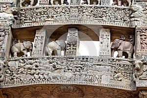 Sculptural Details on Torana at Sanchi