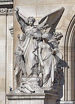 Sculptural group Poetry. Palais Garnier, Paris, France photo