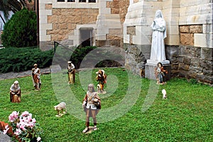Sculptural group Saint Bernadette