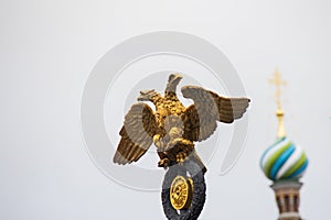 Sculptural image of a double-headed eagle photo