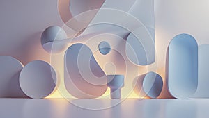 Sculptural Light and Shadow on Soft Organic Forms