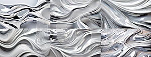 Sculptural liquid waves abstract