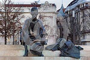Sculptural portrait of the Hungarian poet Attila Jozsef