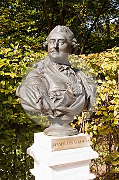 Sculptural portrait of polish king Stanislaw August Poniatowski