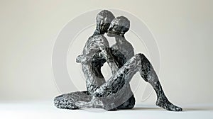 A sculptural pose depicting two bodies in a state of entanglement highlighting the idea of inseparability and oneness photo