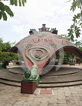 Sculptural Scorpion Corner of the Kiosk in Bernabela Ramos Park photo