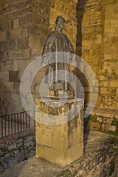 Sculpture of Aben Hazan, famous writer of Al-Andalus, Cordoba, Spain