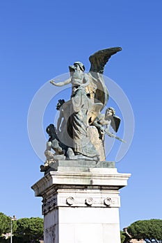 Sculpture allegory of Thought by Giulio Monteverde, Victor Emmanuel II Monument, Rome, Italy