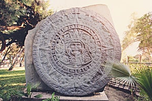 Sculpture of Ancient Mayan Calendar