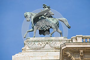 Sculpture of Apollo astride Pegasus. Vienna