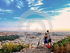 Sunset on Acropol, Athens Greece