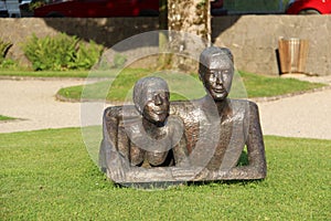 Sculpture in the Austrian town of Strobl.