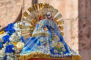The sculpture of the baby Jesus named NiÃ±o Viajero, Ecuador photo