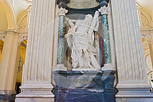 Sculpture in Basilica of Saint John Lateran in Rome, Italy.