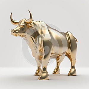 sculpture of a big pumped-up bull.