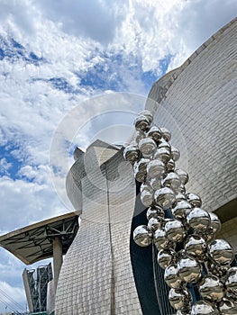 Sculpture 'The Big Tree' by Anish Kapoor at the Guggenheim museum in Bilbao.