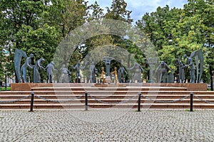 The sculpture on Bolotnaya Square in Moscow