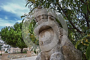 Sculpture The boy of the goose in the Palace of Quinta Alegre in Granada photo
