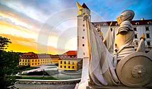 Sculpture in Bratislava castle