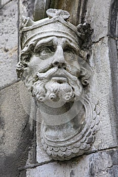 Sculpture of Brian Boru at the Chapel Royal in Dublin