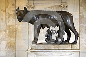 Sculpture of Capitoline Wolf, Romulus, and Remus