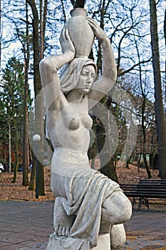 Sculpture Carrying water. Svetlogorsk (until 1946 Raushen), Kaliningrad oblast, Russia
