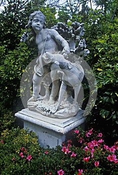 Sculpture of child and lamb, Huntington Library, Pasadena, CA