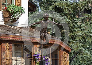 A sculpture from the `Children`s Fountain` by artist Dennis Smith in Vail Village, Colorado.