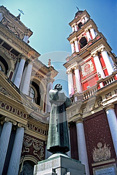 Sculpture and Church,Salta,Argentina