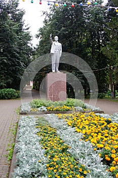 Sculpture composition to the leader of the proletariat V.I. Lenin in the village of Sychevo