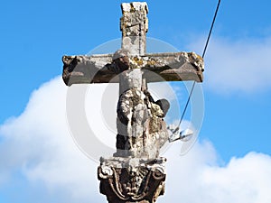 Sculpture of crucified christ, sobrado de los monjes, la coruÃÂ±a, spain, europe photo