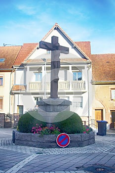 crucifixion on the town square photo