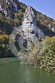 Sculpture of Decebal on the Danube