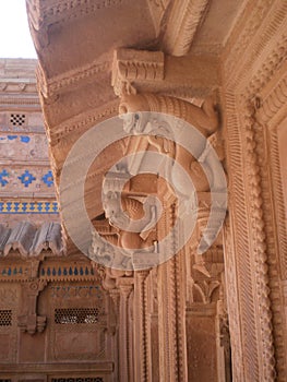 Sculpture design inside of Gwalior fort