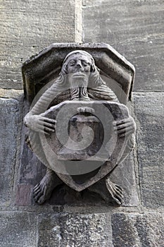 Sculpture detail on St. Lorenz Kirche in Nuremberg