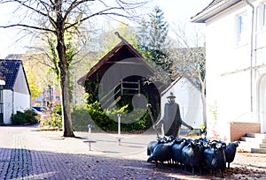 Sculpture in Downtown Munster, Lower Saxony