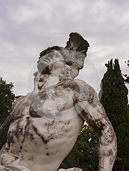 Sculpture of the dying achilles in achilleion palace corfu