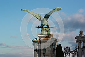 Sculpture of eagle in Budapest palace