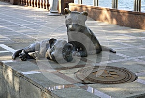 Sculpture on the Embankment in Vladivostok. Russia