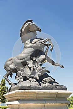 Sculpture of famous French nineteenth sculptor  Emmanuel Fremiet.