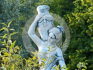 Sculpture of a girl with a jug in the park of the Yusupov Palace. Koreiz