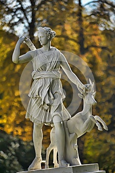 Sculpture of the goddess of hunting