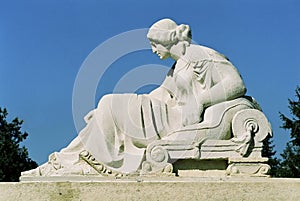 Sculpture of the goddess photo