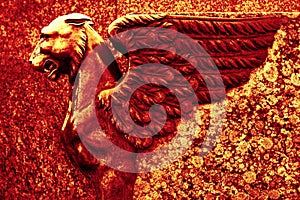 Sculpture of griffin