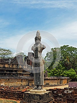 Sculpture of Hindu God at Anuradhapura Archaeological Site