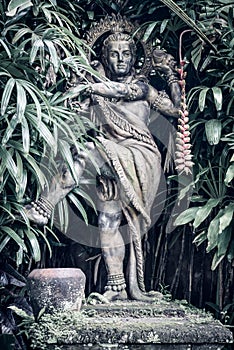 Sculpture hindu goddess Saraswathi