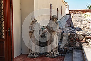 Sculpture of a holy man in the castle in Nitra, Slovakia