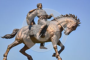 Sculpture of a horseman