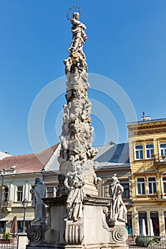 Sculpture Immaculata or Plague Column in Kosice, Slovakia.