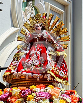 Sculpture of the infant Jesus, called NiÃÂ±o Viajero photo